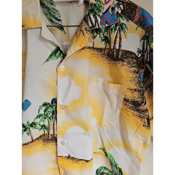 vintage Hawaiian shirt by Repage, featuring a beach-themed print Ss L - Picture 3 of 5